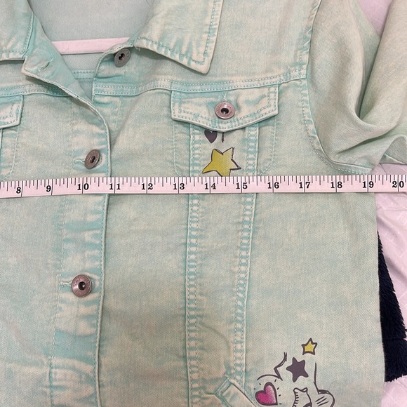 C&A Denim Jacket Mint Green Color Girls - Picture 9 of 11